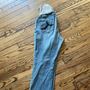 Petite Indigo Blue maternity jeans